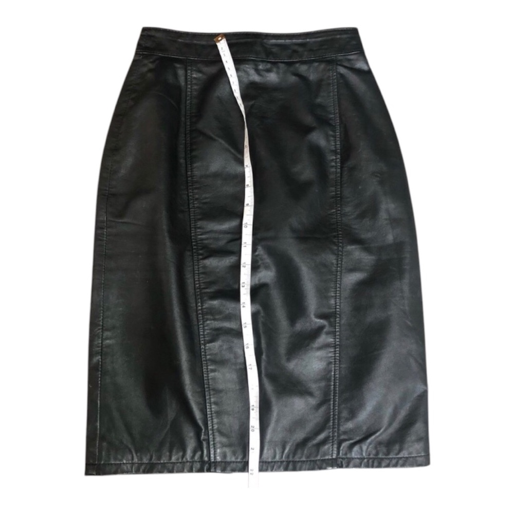 ▪️BYRNE & BAKER Vintage High Waisted Black Leather Pencil▪️
